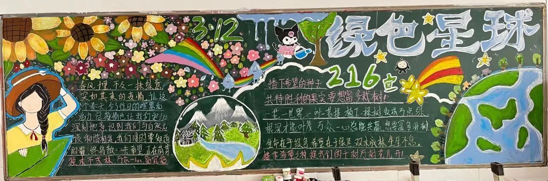 云南长水实验中学呈贡校区3月份黑板报评比活动