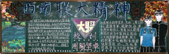 学党史，强信念，跟党走——长水教育集团文山校区“传承西南联大精神”主题板报活动