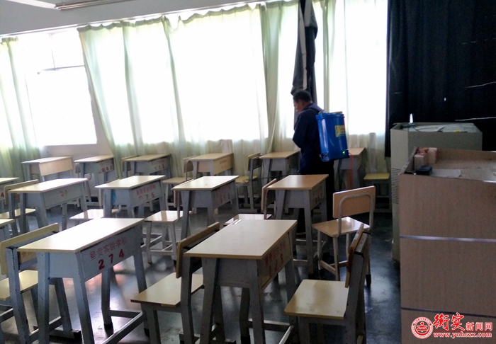 云南衡水实验中学组织开展传染病防控消毒大作战