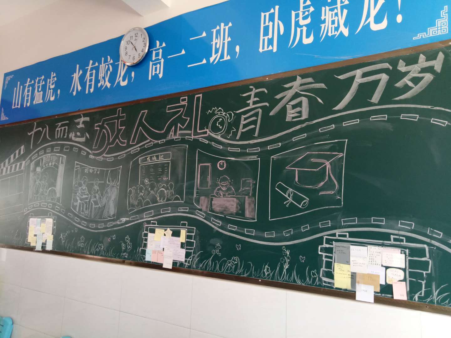 本周的预热活动之一就是出一期成人礼的相关黑板报,挂最能表达班级